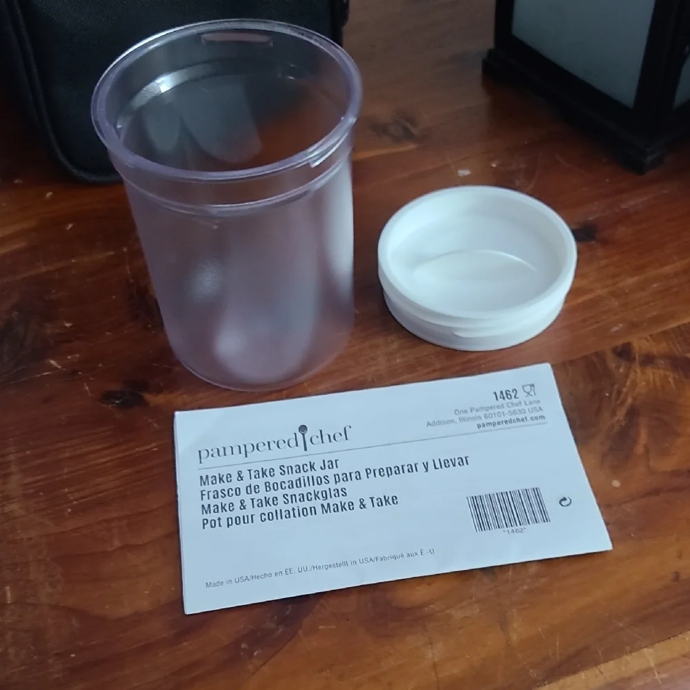 Pampered Chef Make & Take Mason Jar w/ Snack Jar And Bag - Picture 3 of 14
